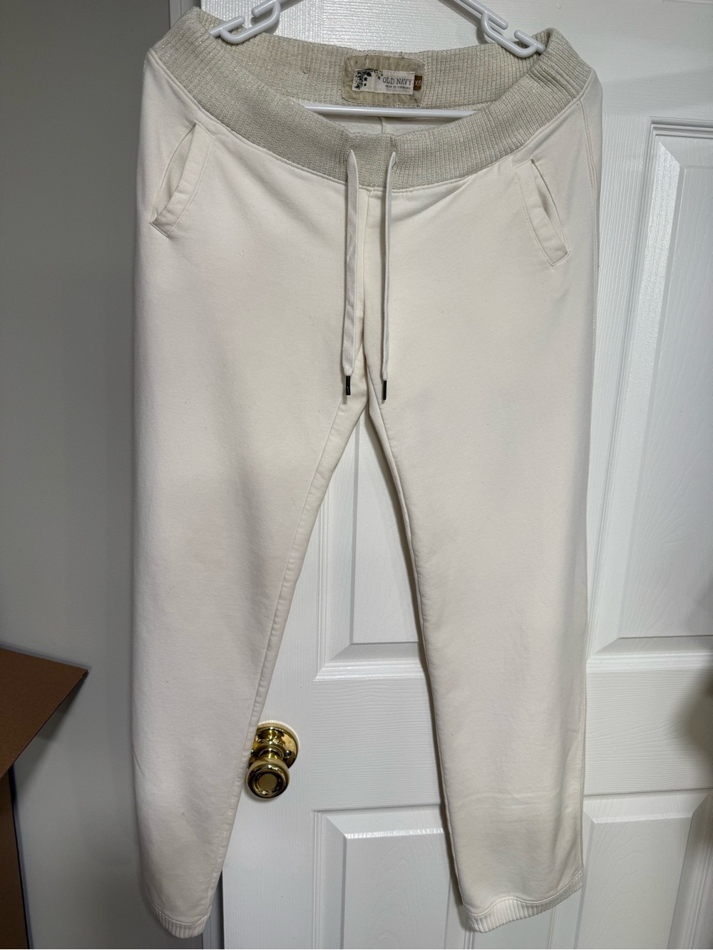 Old Navy Cream Drawstring Joggers